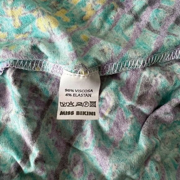 COPY - MISS BIKINI Luxury Brand Made In Italy Long Dress Abstract Printed Beade… - Picture 8 of 8